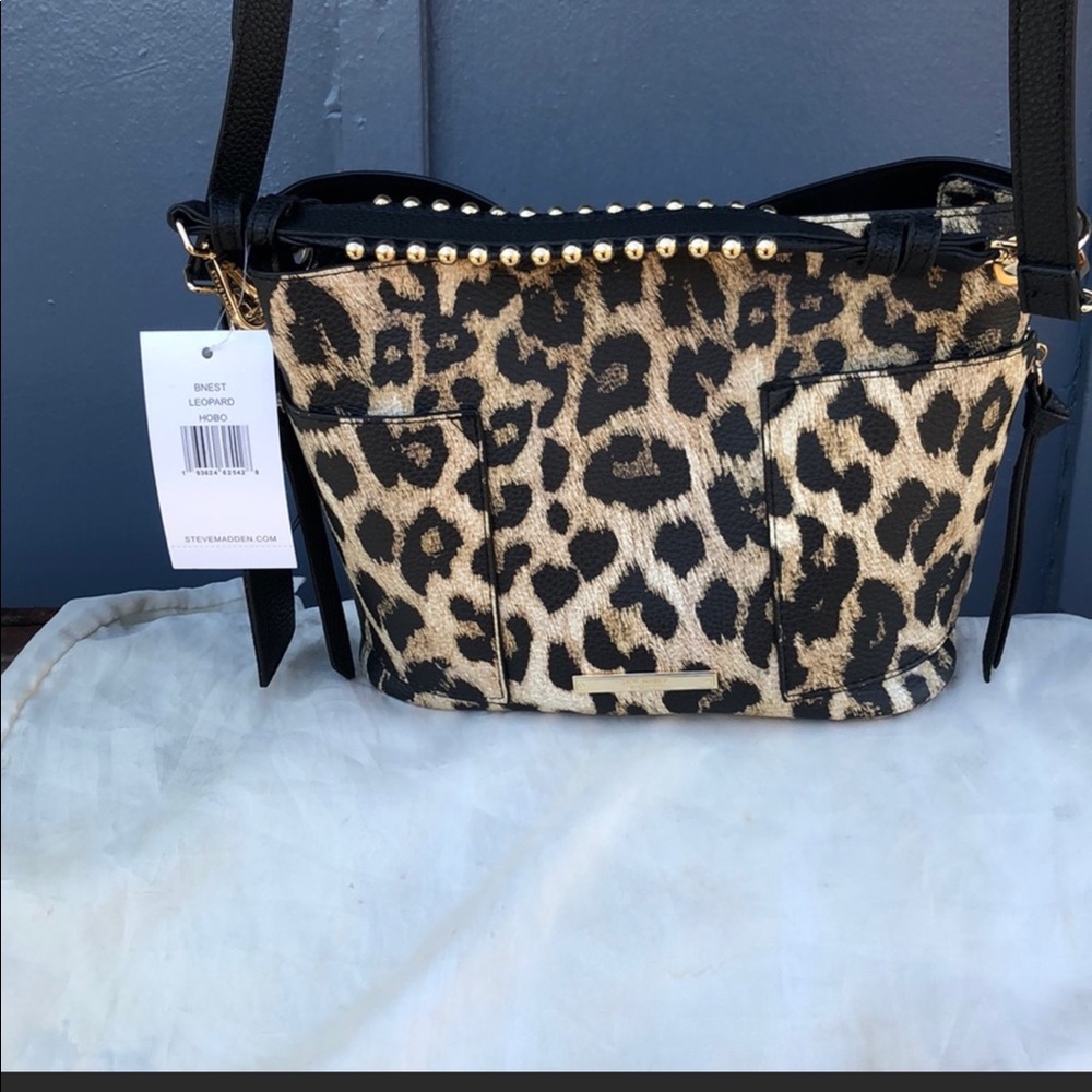 Steve Madden leopard small hobo handbag